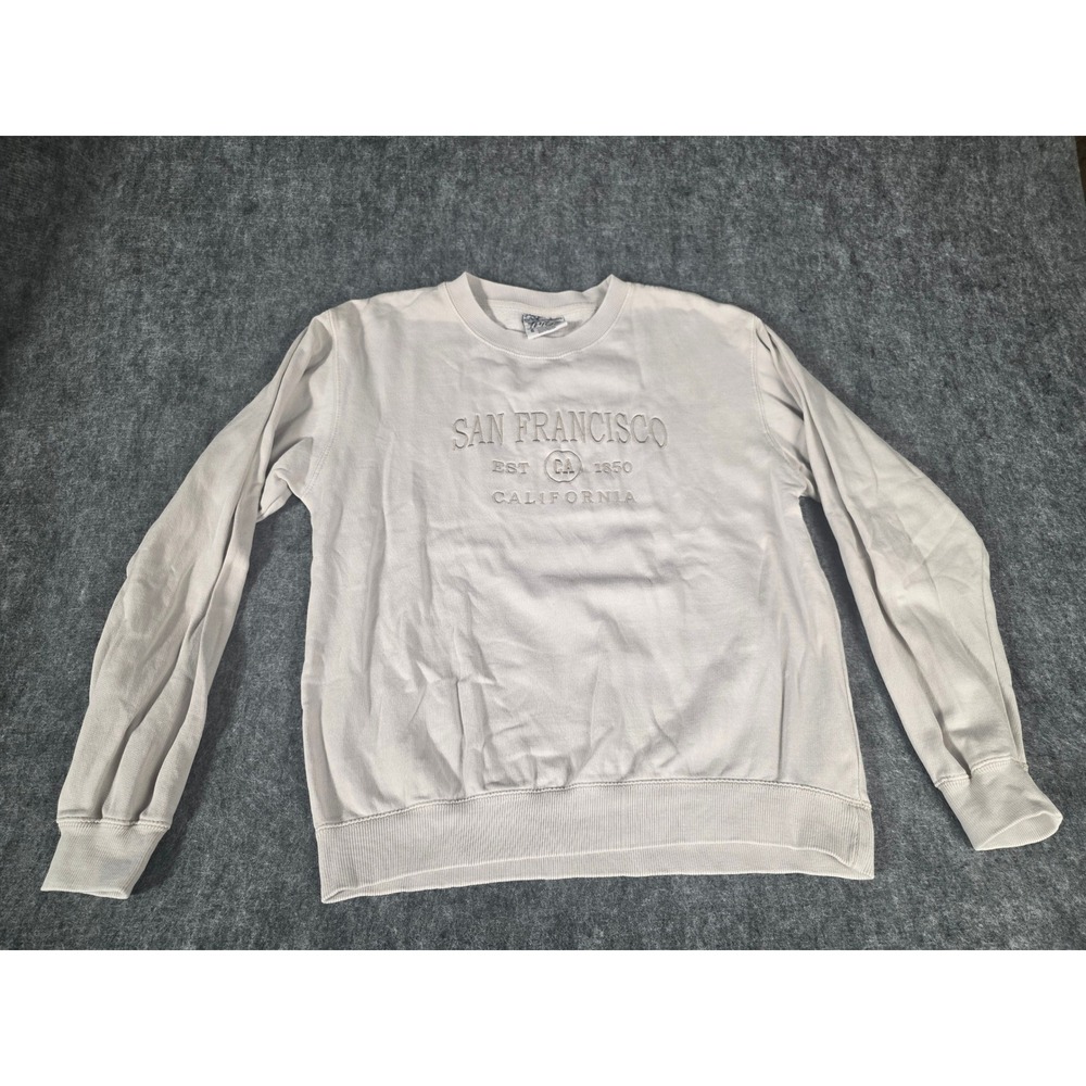 San Francisco Sweatshirt Small Beige Embroidered Crewneck California Tribe VTG